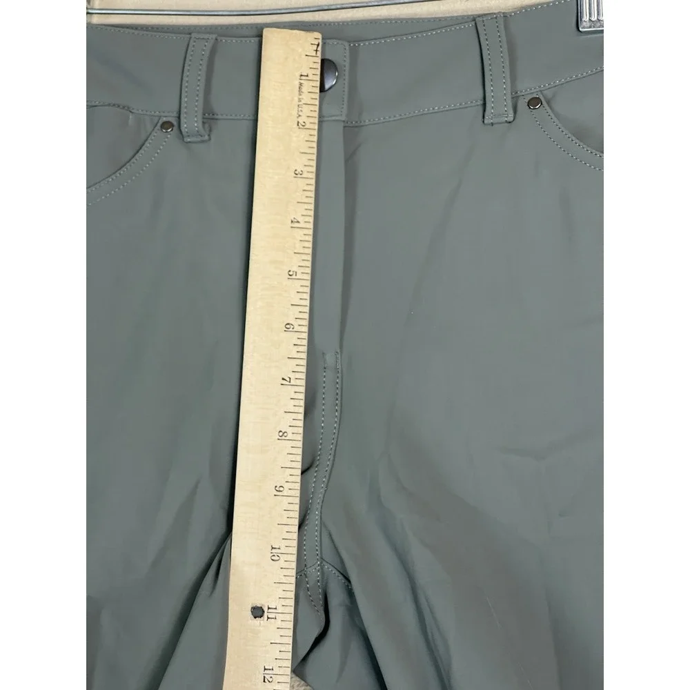 Lululemon Pants Womens 27 Green City Sleek 5 Pockets 7/8 Length Stretch Mid Rise